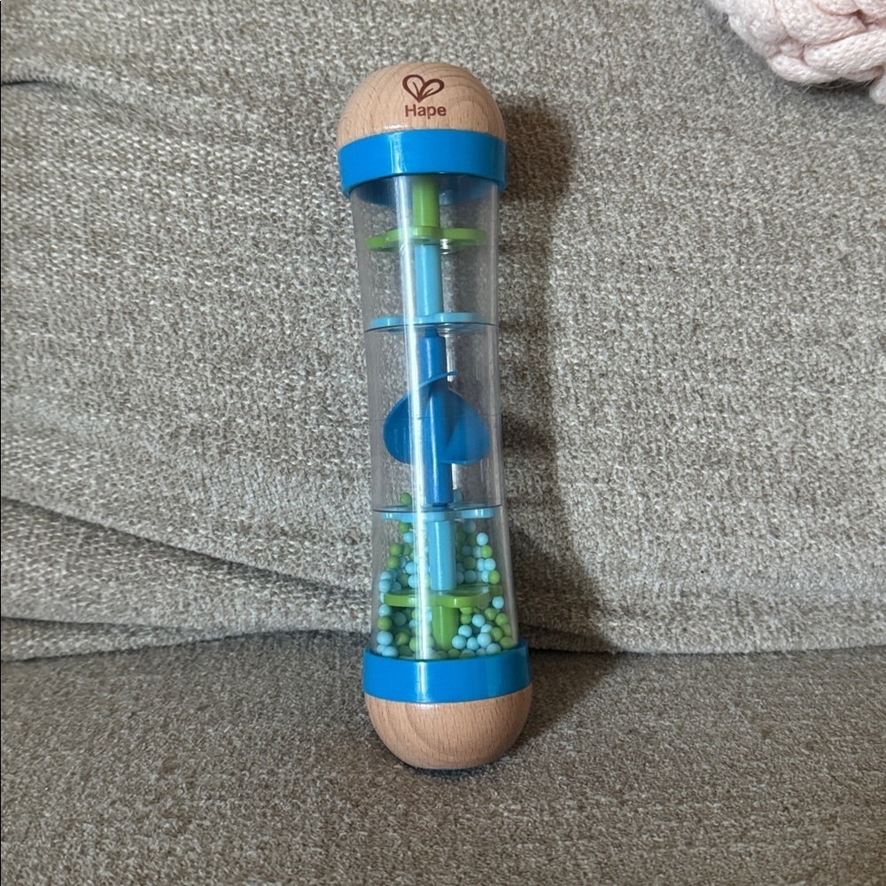 Hape Beaded Raindrops Mini Wooden Musical Shake & Rattle Rainmaker Pan Flute Toy - Picture 3 of 4